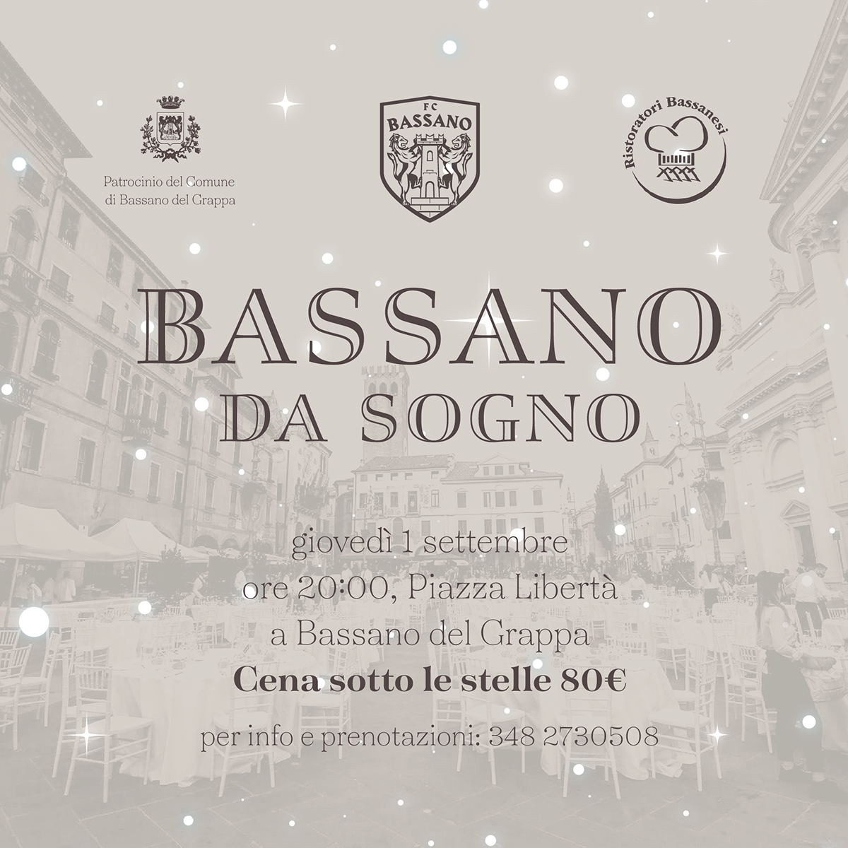 BASSANO SOTTO LE STELLE SI SPOSTA IN VILLA REZZONICO